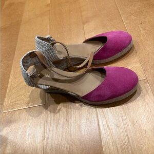 TEX Spain espadrilles shoes sandals pink suede leather sz  42 10